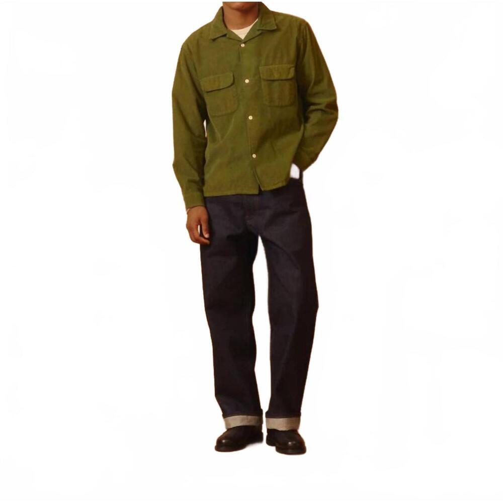 NEW KNICKERBOCKER penny corduroy cotton shirt in green